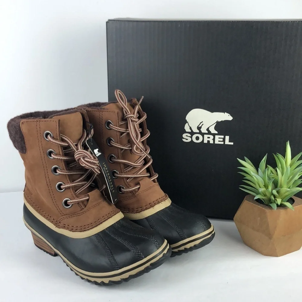 NEW Sorel Slimpack 2 Lace Up Ankle Boots Booties 5